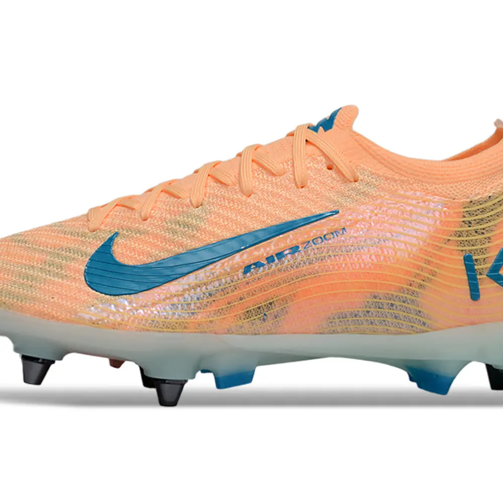 Chuteira Campo Nike Air Zoom Mercurial Vapor 16 Elite Trava Mista Rosa e Azul