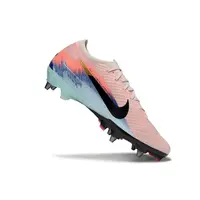 Chuteira Campo Nike Air Zoom Mercurial Vapor 16 Elite Trava Mista Rosa, Azul e Preto - imagem 3