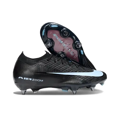 Chuteira Campo Nike Air Zoom Mercurial Vapor 16 Elite Trava Mista Preto e Azul