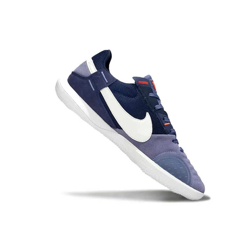 Chuteira Futsal Nike StreetGato IC Roxo e Branco Farda de Boleiro