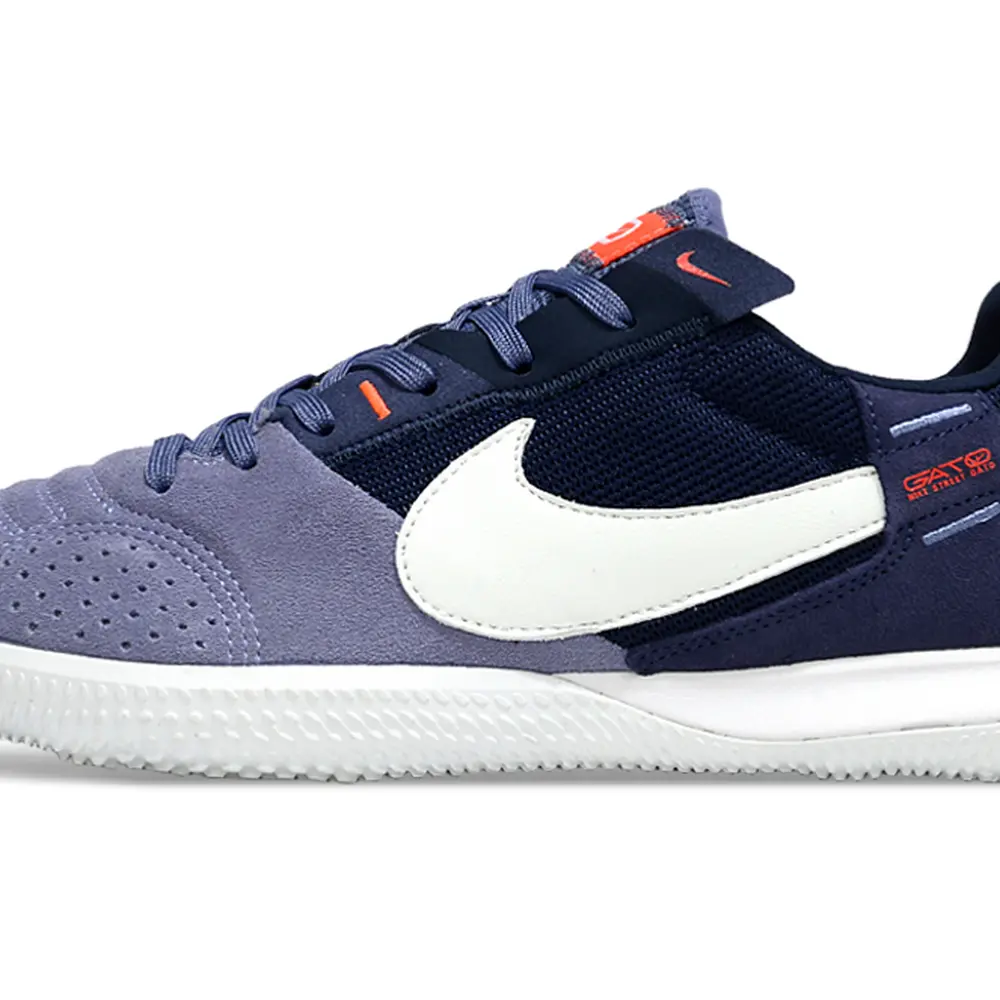 Chuteira Futsal Nike StreetGato IC Roxo e Branco Farda de Boleiro