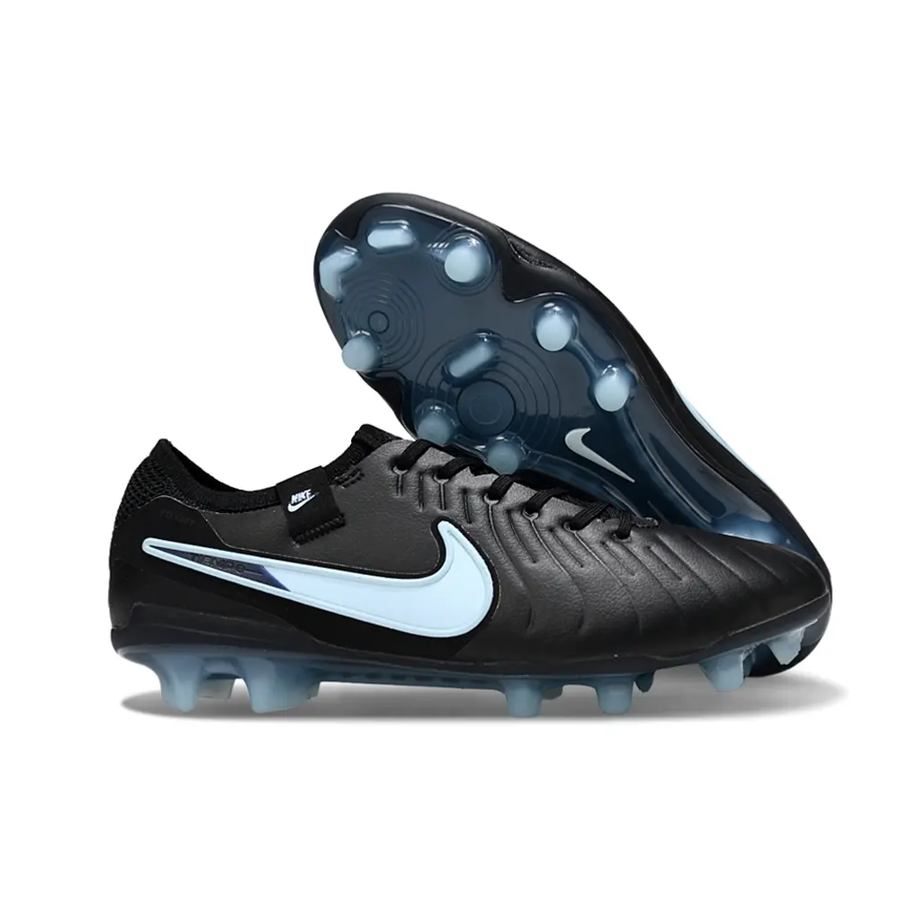 Chuteira Campo Nike Tiempo Legend 9 Elite FG ''Shadow'' Preto e Azul Farda de Boleiro