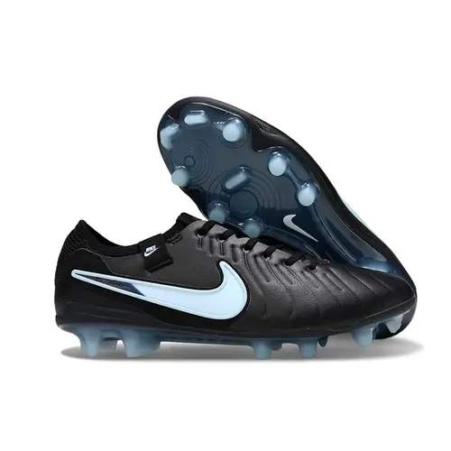 Chuteira Campo Nike Tiempo Legend 10 Elite FG ''Shadow'' Preto e Azul