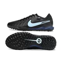 Chuteira Society Nike Tiempo Legend 10 ''Shadow'' Preto e Azul - imagem 3