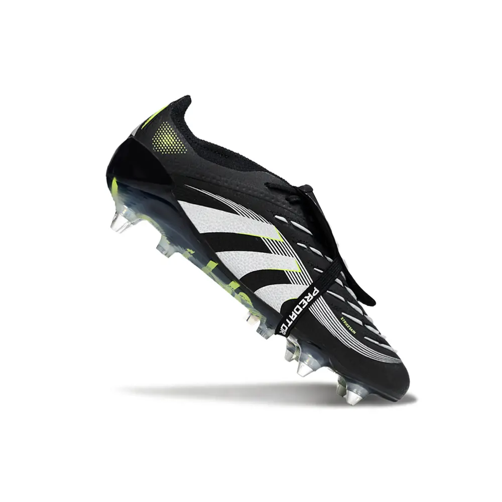 Chuteira Campo Adidas Predator Elite FT 30 Ponta de Aluminio Preto e Verde