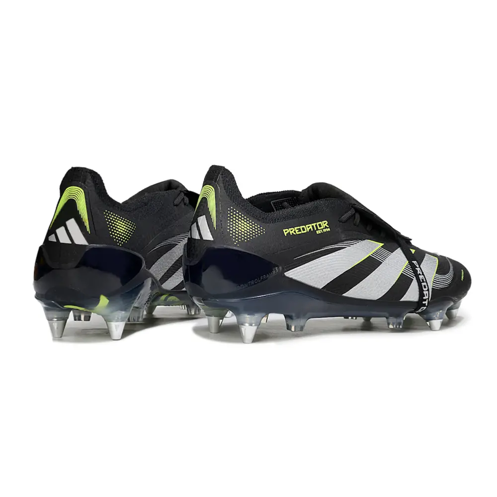 Chuteira Campo Adidas Predator Elite FT 30 Ponta de Aluminio Preto e Verde