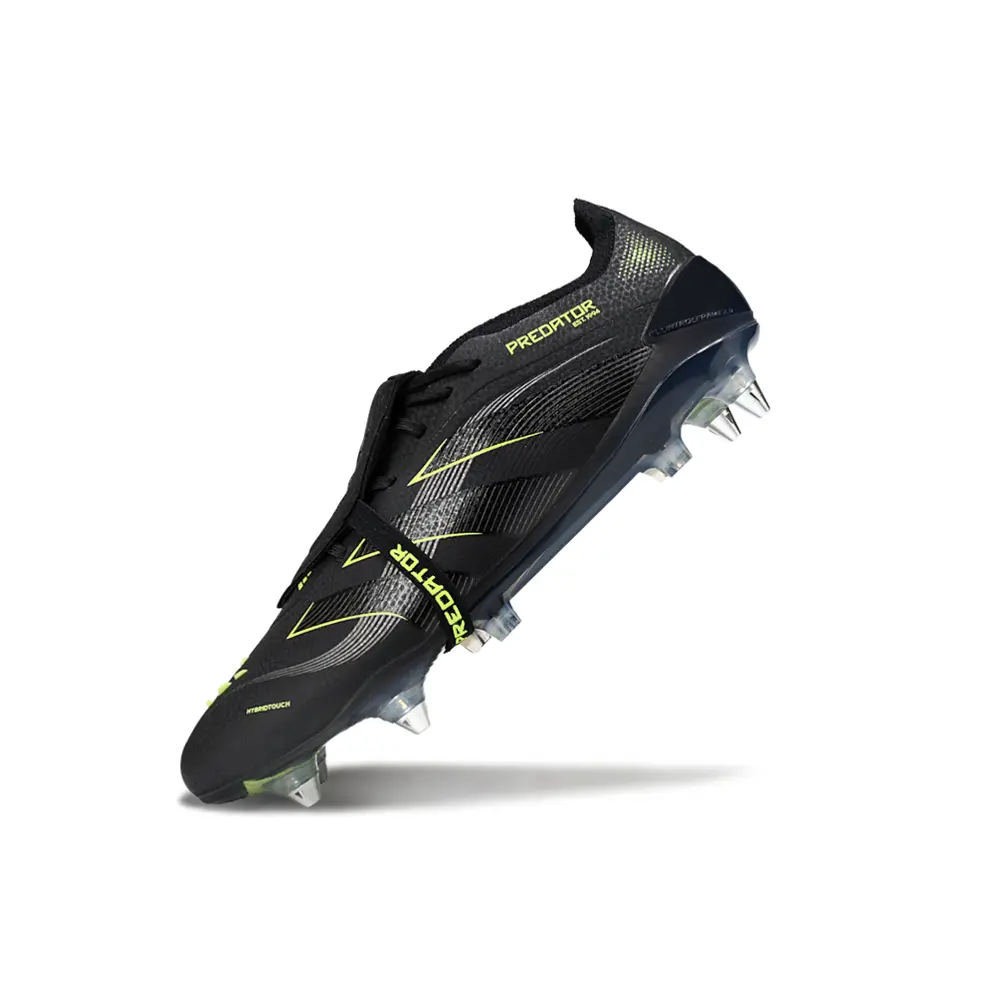 Chuteira Campo Adidas Predator Elite FT 30 Ponta de Aluminio Preto e Verde