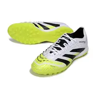 Chuteira Society Adidas Predator Elite TF Branco, Amarelo e Preto Farda de Boleiro - imagem 3