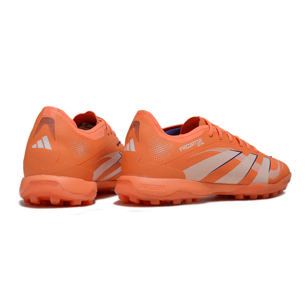 Chuteira Society Adidas Predator Elite TF Laranja e Branco Farda de Boleiro