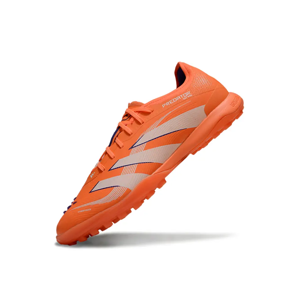 Chuteira Society Adidas Predator Elite TF Laranja e Branco Farda de Boleiro