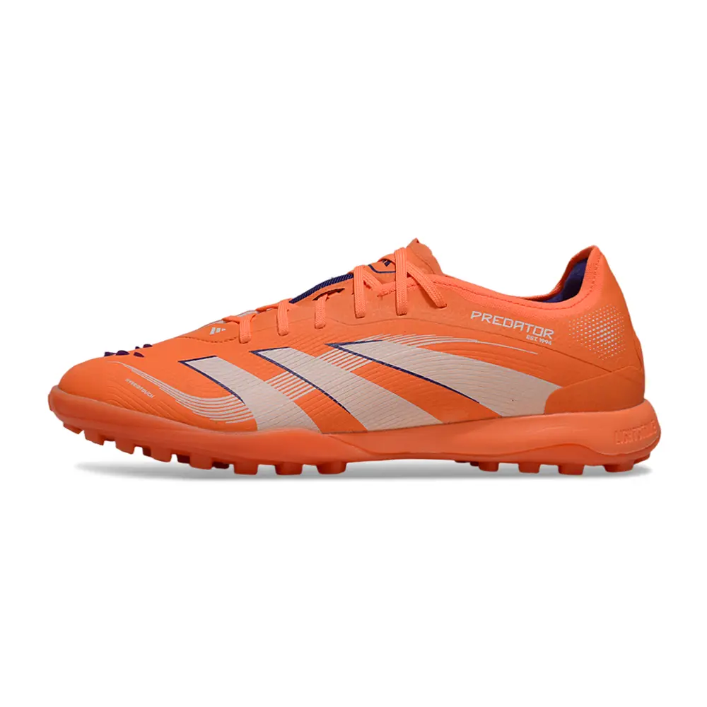 Chuteira Society Adidas Predator Elite TF Laranja e Branco Farda de Boleiro