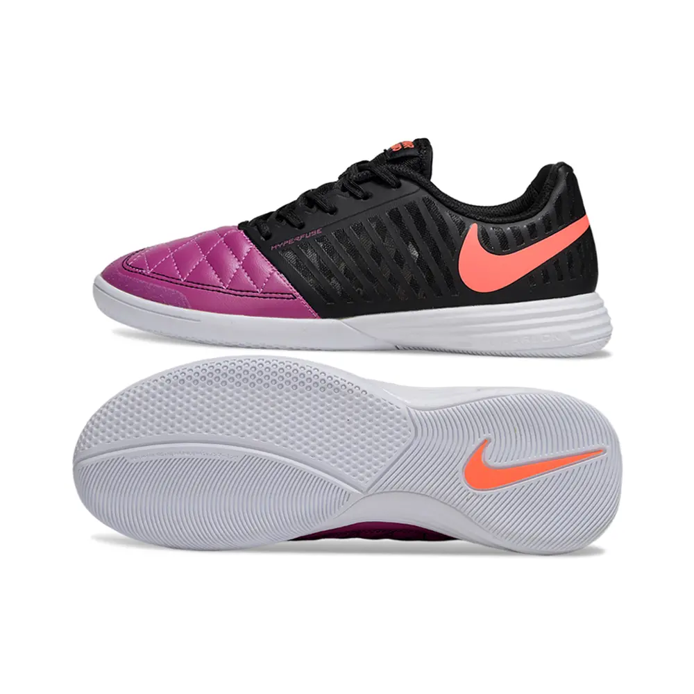 Chuteira Futsal Nike Lunar Gato II IC Preto e Roxo Farde de Boleiro