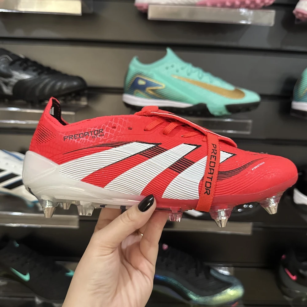 Chuteira Campo Adidas Predator Elite FT 30 Ponta de Aluminio Vermelha e Branca - Pronta Entrega