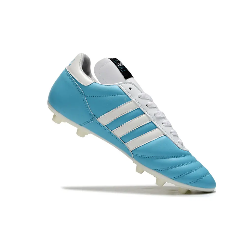 Chuteira Campo Adidas Copa Mundial FG Azul e Branco