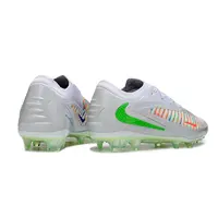 Chuteira Campo Nike Phantom GX 3 Elite FG Prata, Verde e Laranja - imagem 4