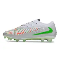 Chuteira Campo Nike Phantom GX 3 Elite FG Prata, Verde e Laranja - imagem 1