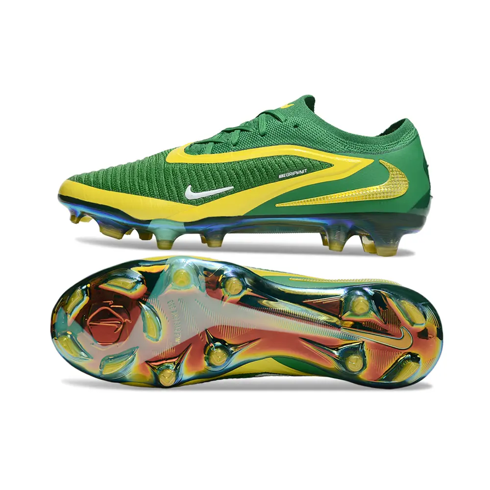 Chuteira Campo Nike Phantom GX 3 Elite FG Verde e Amarelo