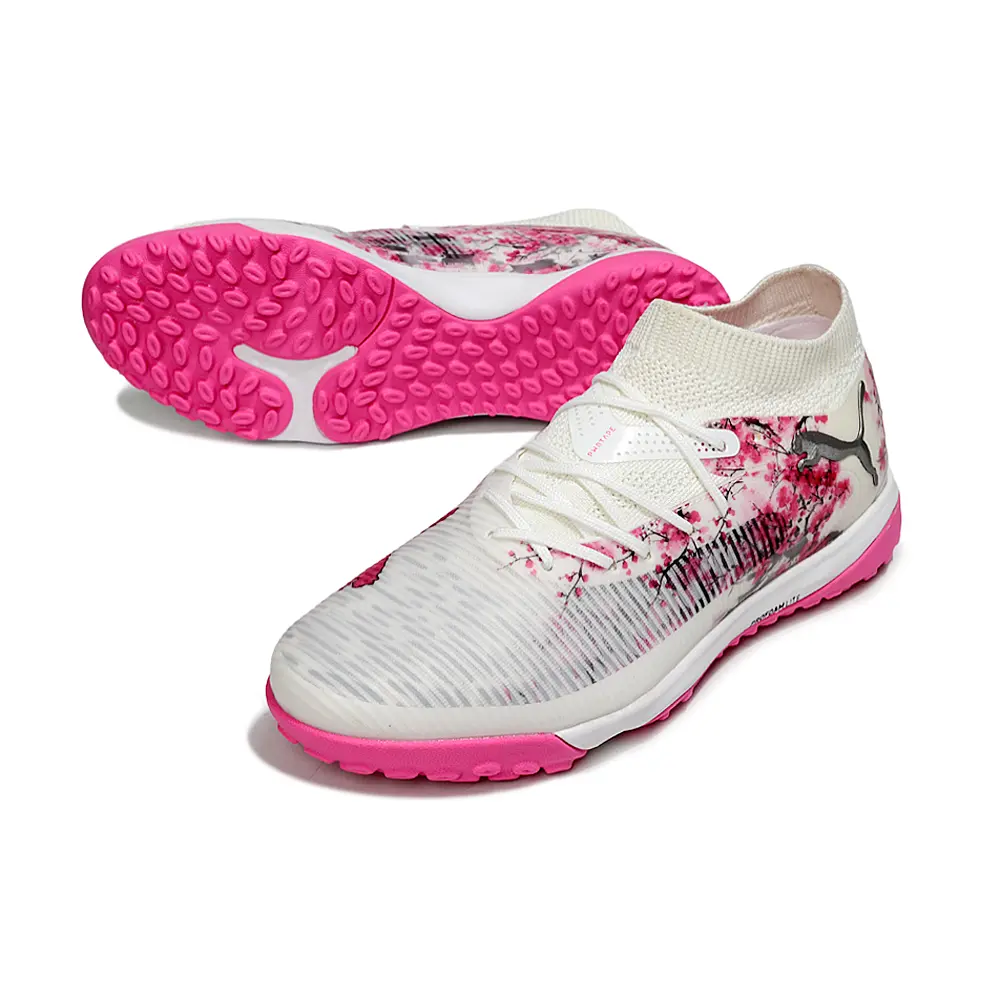 Chuteira Society Puma Future 8 TF Rosa e Branco | Farda de Boleiro