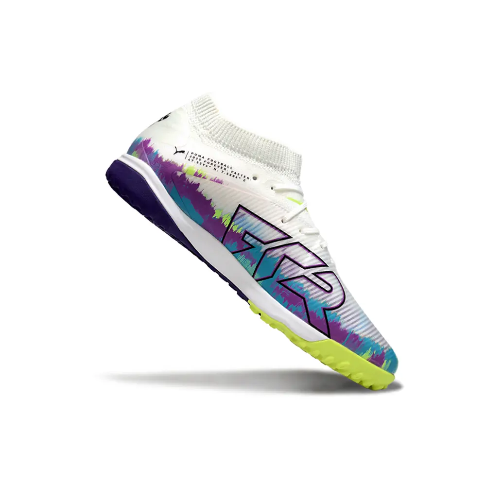 Chuteira Society Puma Future 8 TF Rosa e Branco | Farda de Boleiro