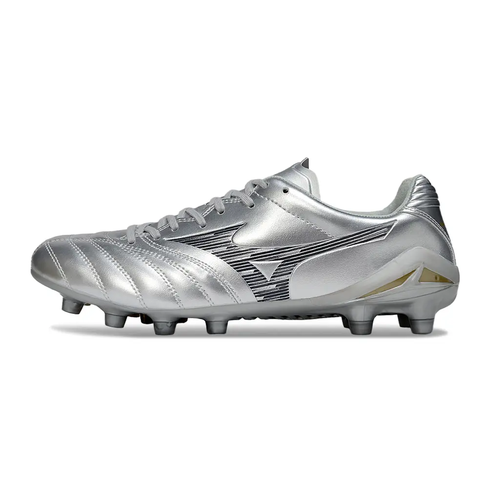 Chuteira Campo Mizuno Morelia Neo 4 FG Prata | Farda de Boleiro