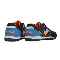 Chuteira Society Joma Top Flex TF Preto, Azul e Laranja - imagem 3
