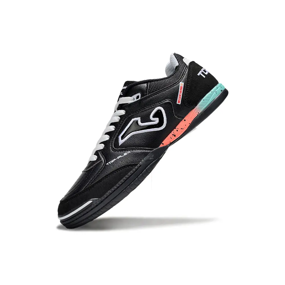 Chuteira Futsal Joma Top Flex Rebound IC Preta e Branca | Farda de Boleiro