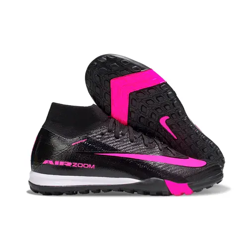 Chuteira Society Nike Air Zoom Mercurial Superfly 10 Elite TF Preto e Rosa