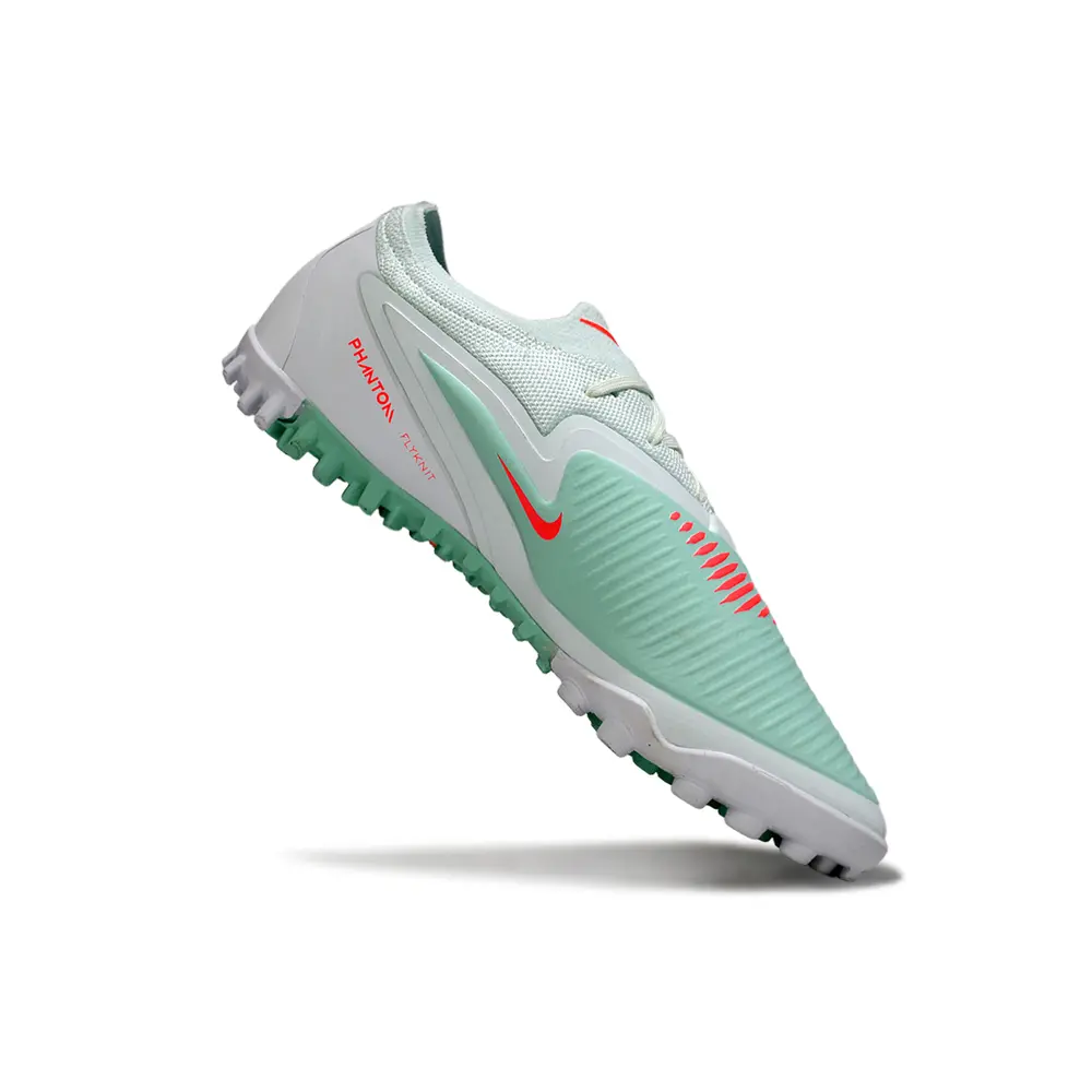 Chuteira Society Nike Phantom ReactX 6 Pro TF Verde e Laranja