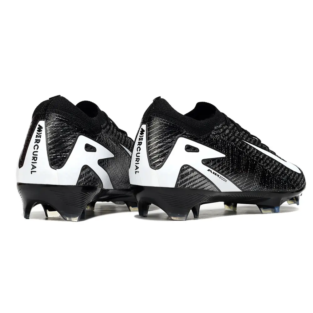 Chuteira Infantil Campo Nike Air Zoom Mercurial Vapor 16 Elite FG Preto e Branco