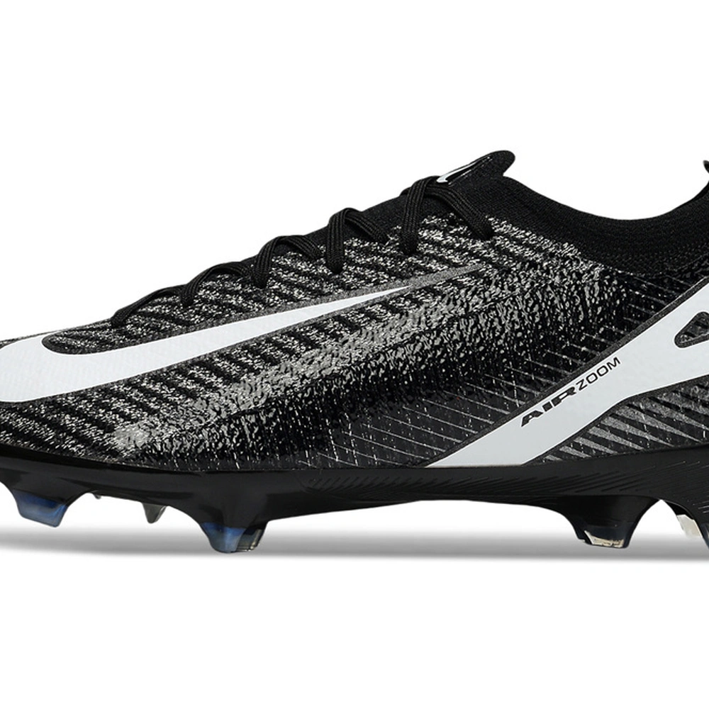 Chuteira Infantil Campo Nike Air Zoom Mercurial Vapor 16 Elite FG Preto e Branco