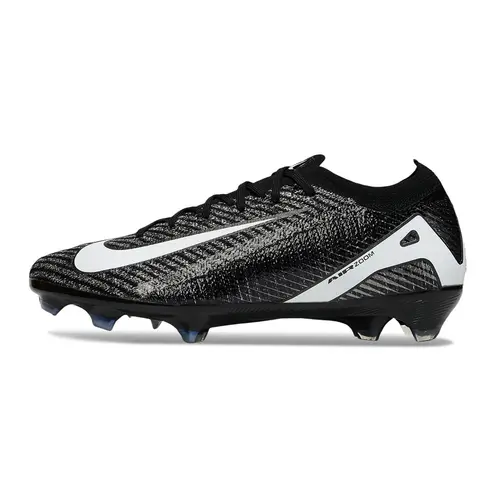 Chuteira Infantil Campo Nike Air Zoom Mercurial Vapor 16 Elite FG Preto e Branco