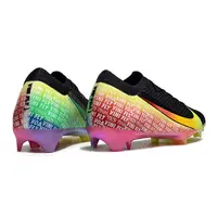 Chuteira Infantil Campo Nike Air Zoom Mercurial Vapor 16 Elite FG Preto e Colorido "Vini Jr" - imagem 6