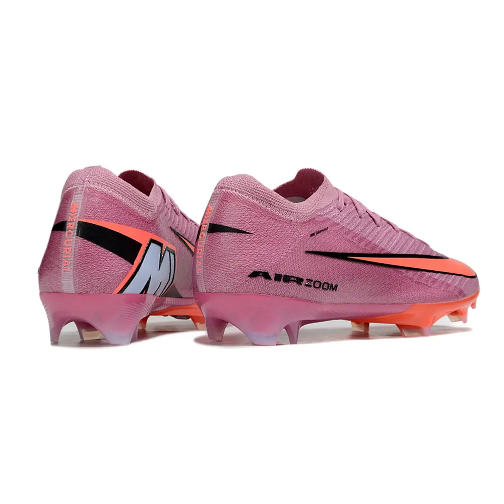 Chuteira Infantil Campo Nike Air Zoom Mercurial Vapor 16 Elite FG Rosa e Laranja