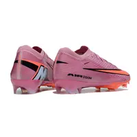 Chuteira Infantil Campo Nike Air Zoom Mercurial Vapor 16 Elite FG Rosa e Laranja - imagem 3