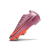Chuteira Infantil Campo Nike Air Zoom Mercurial Vapor 16 Elite FG Rosa e Laranja - imagem 6