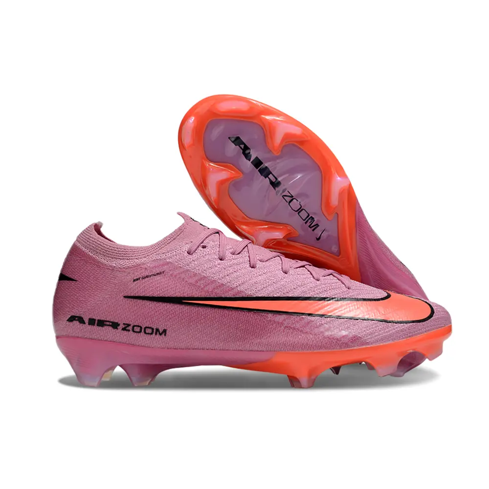 Chuteira Infantil Campo Nike Air Zoom Mercurial Vapor 16 Elite FG Rosa e Laranja