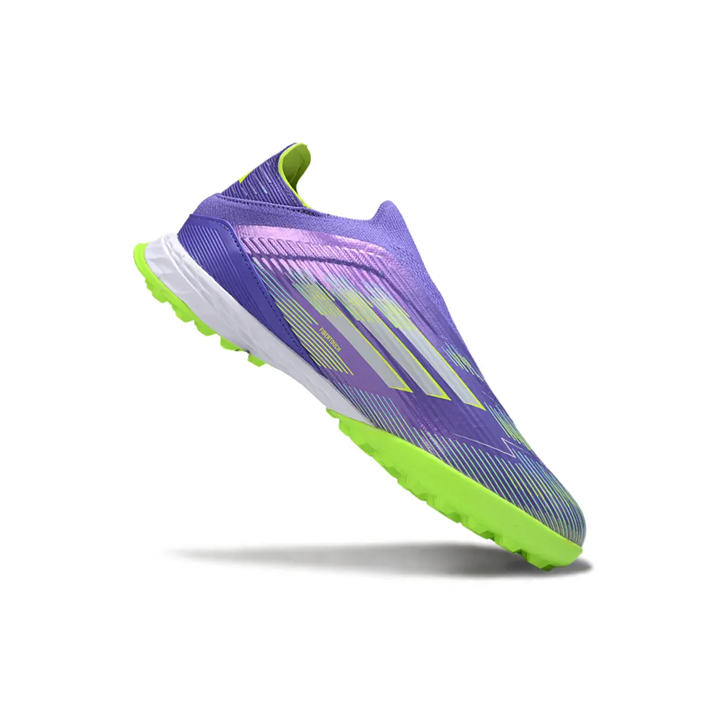 Chuteira Society Adidas F50+ TF Roxo e Verde