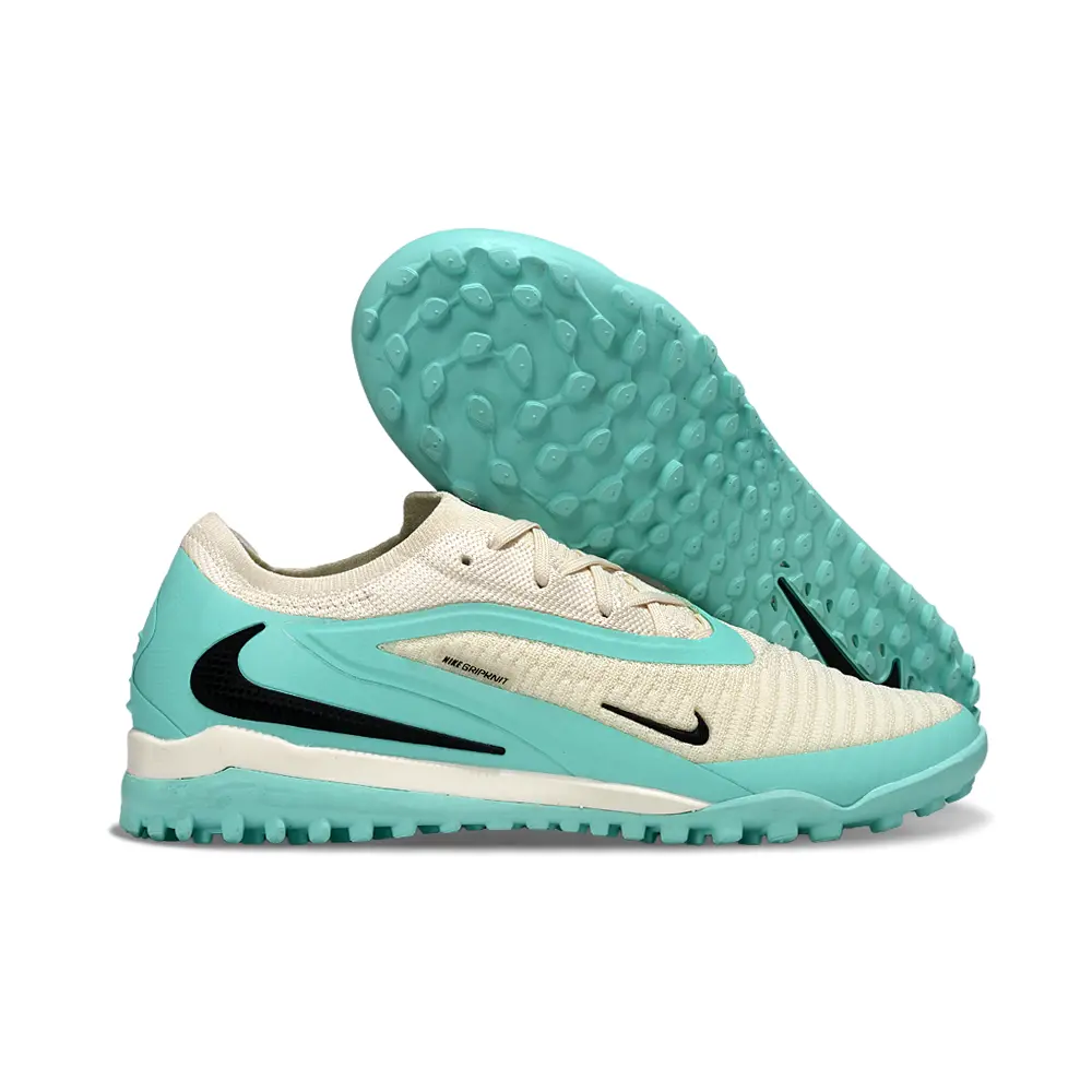 Chuteira Society Nike Phantom GX 6 Elite TF Branco, Verde e Preto