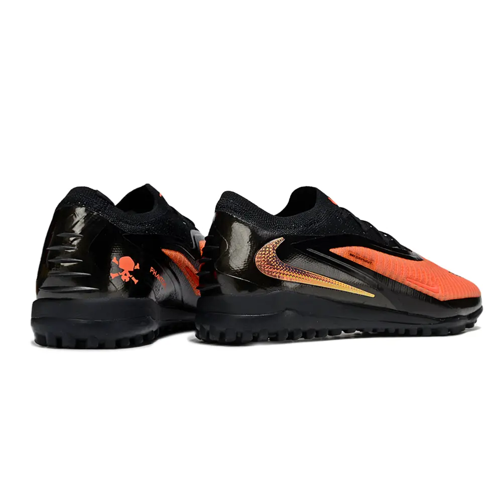 Chuteira Society Nike Phantom GX 6 Elite TF Preto e Laranja 