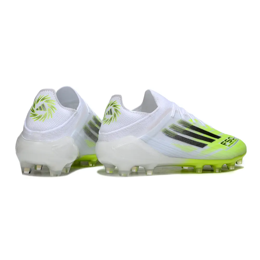 Chuteira Campo Adidas F50 FG Branco e Verde "