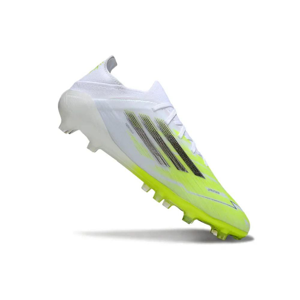 Chuteira Campo Adidas F50 FG Branco e Verde "