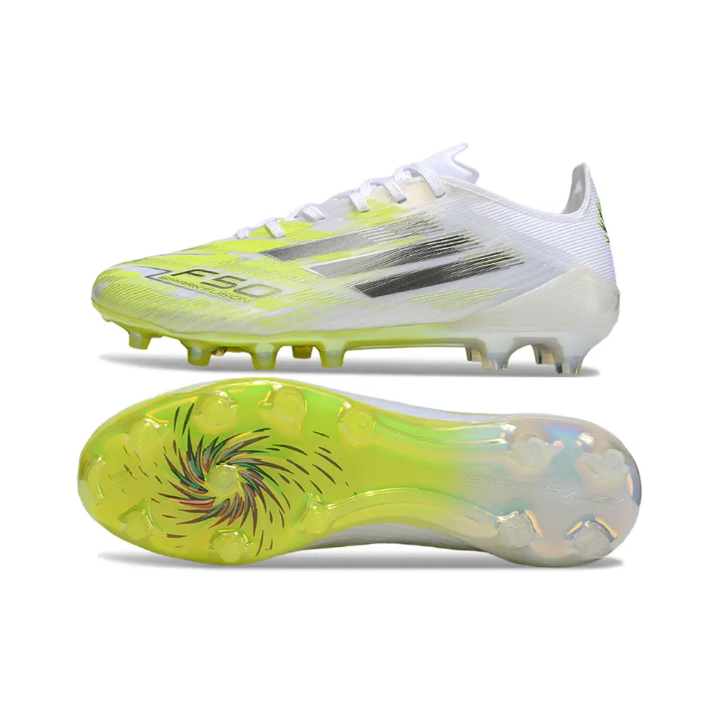Chuteira Campo Adidas F50 FG Branco e Verde "Born For Goals Pack"