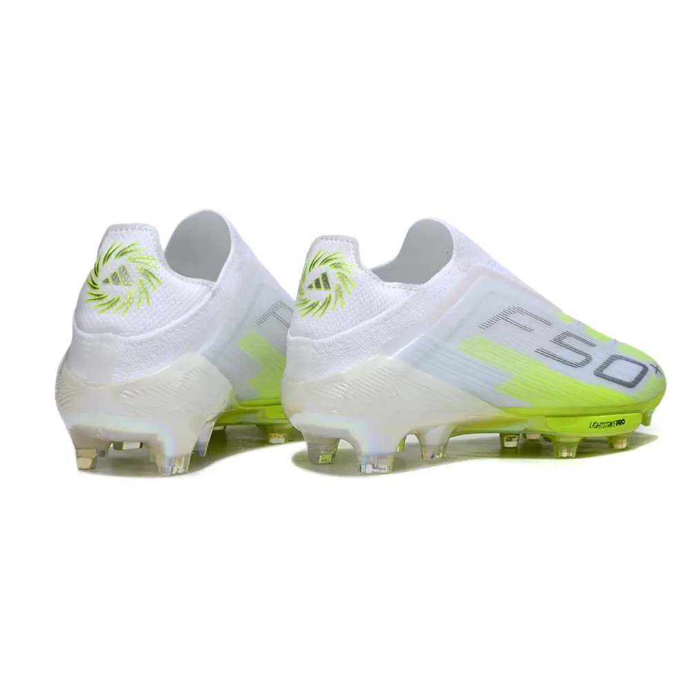 Chuteira Campo Adidas F50+ LL FG Branco e Verde "Born For Goals Pack"