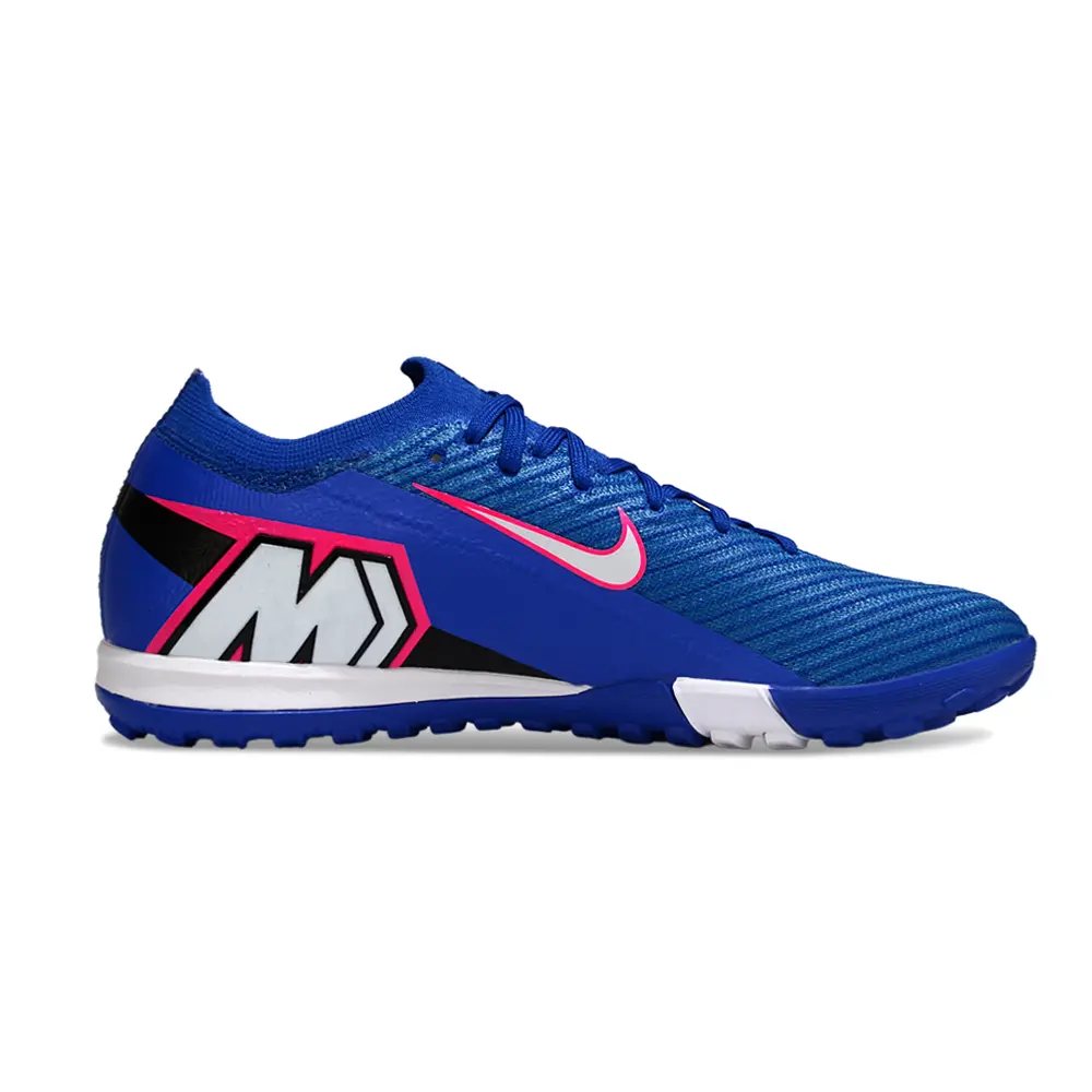 Chuteira Society Nike Air Zoom Mercurial Vapor 16 Elite TF Azul, Branco 