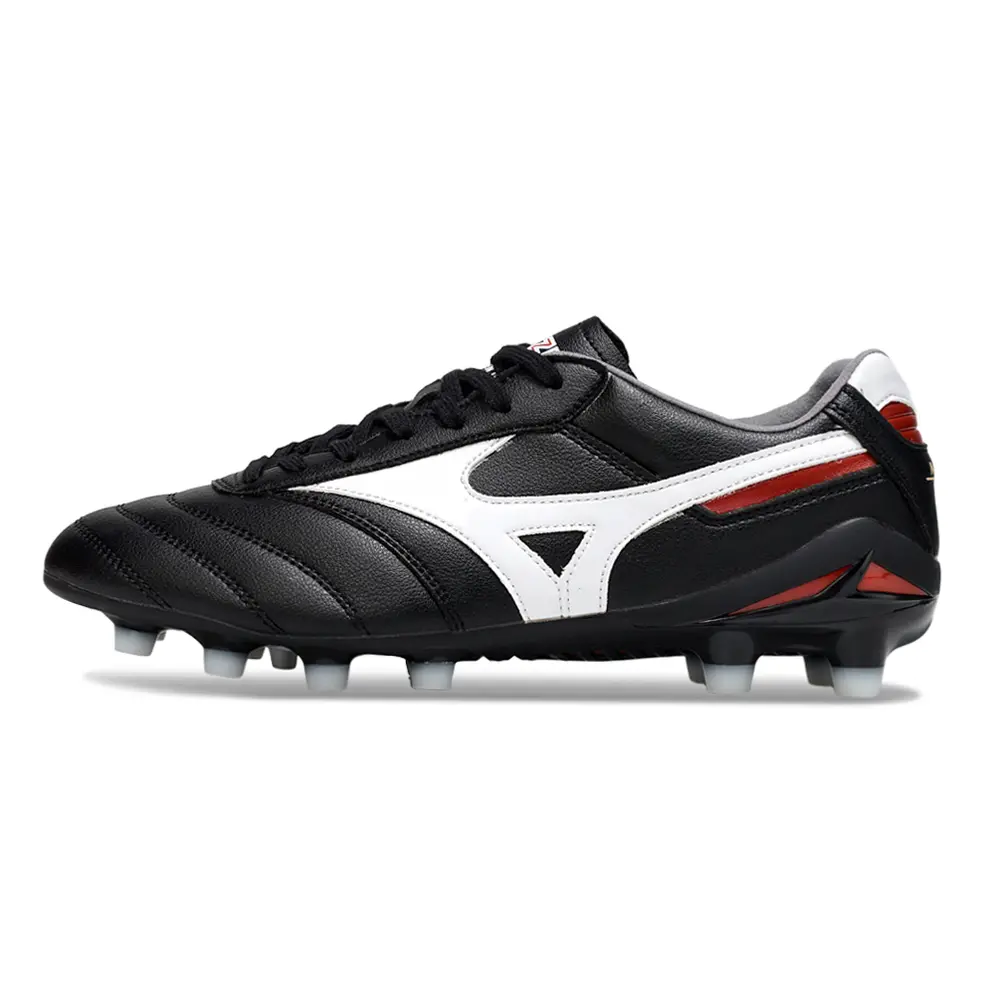 Chuteira Campo Mizuno Morelia DNA FG Preta, Branca e Vermelho