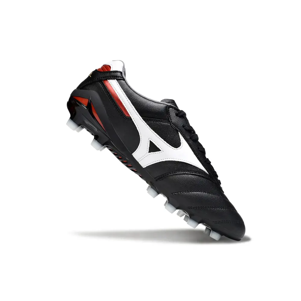 Chuteira Campo Mizuno Morelia DNA FG Preta, Branca e Vermelho