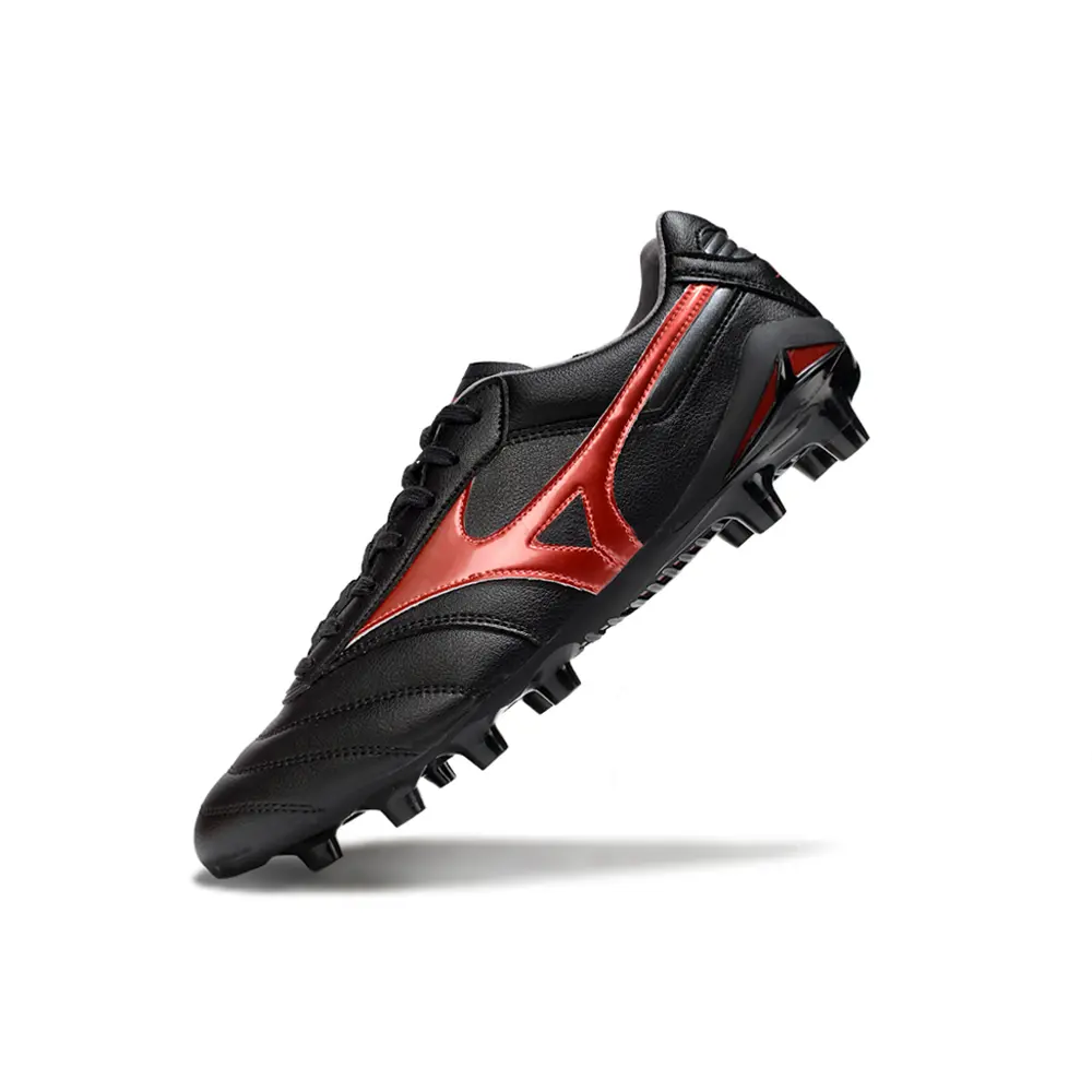 Chuteira Campo Mizuno Morelia DNA FG Preta, Branca e Vermelho