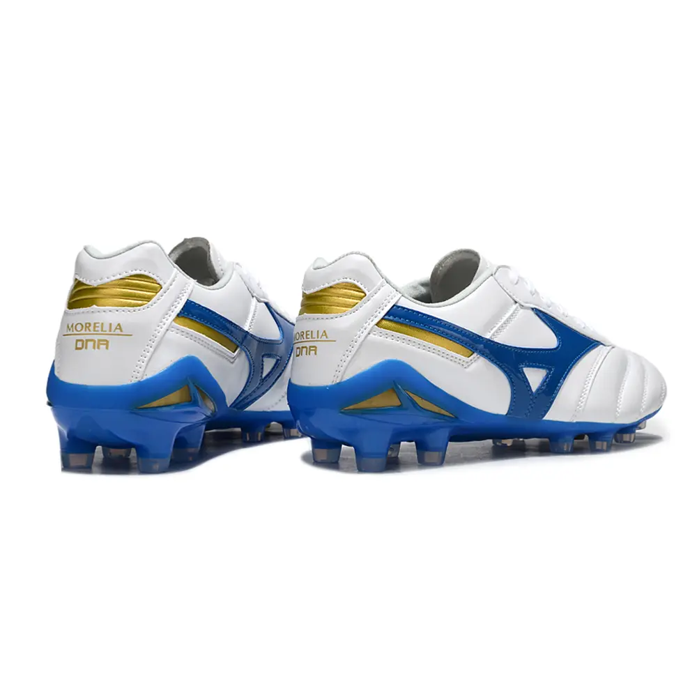 Chuteira Campo Mizuno Morelia DNA FG Branca e Azul