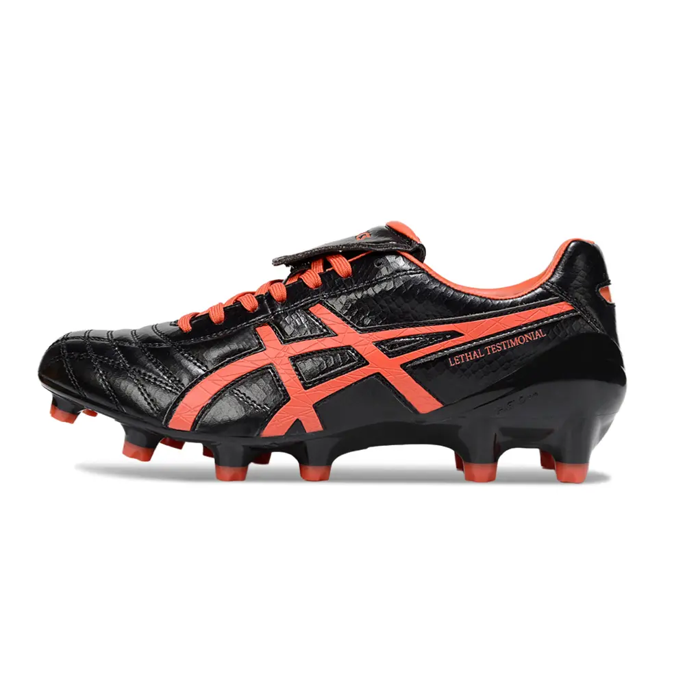 Chuteira Campo Asics Lethal Testimonial 4 FG Branca e Dourado