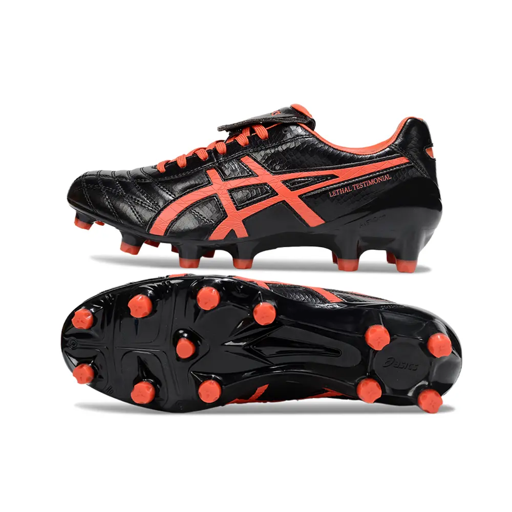Chuteira Campo Asics Lethal Testimonial 4 FG Branca e Dourado